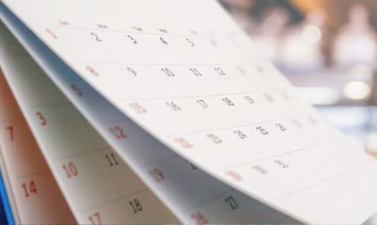 close-up photo of a calendar.