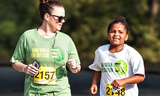 A mother and daughter run for charity.