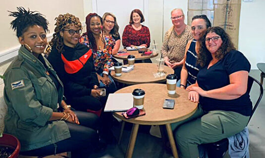 Support group of women, having coffee.