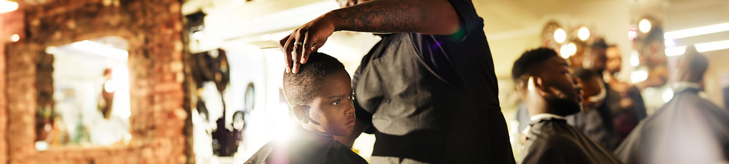 a barbershop supporting the Black Autism Community