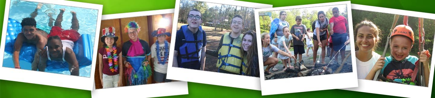 Banner photo of various pictures from summer at Camp Royall. Lots of smiling faces.